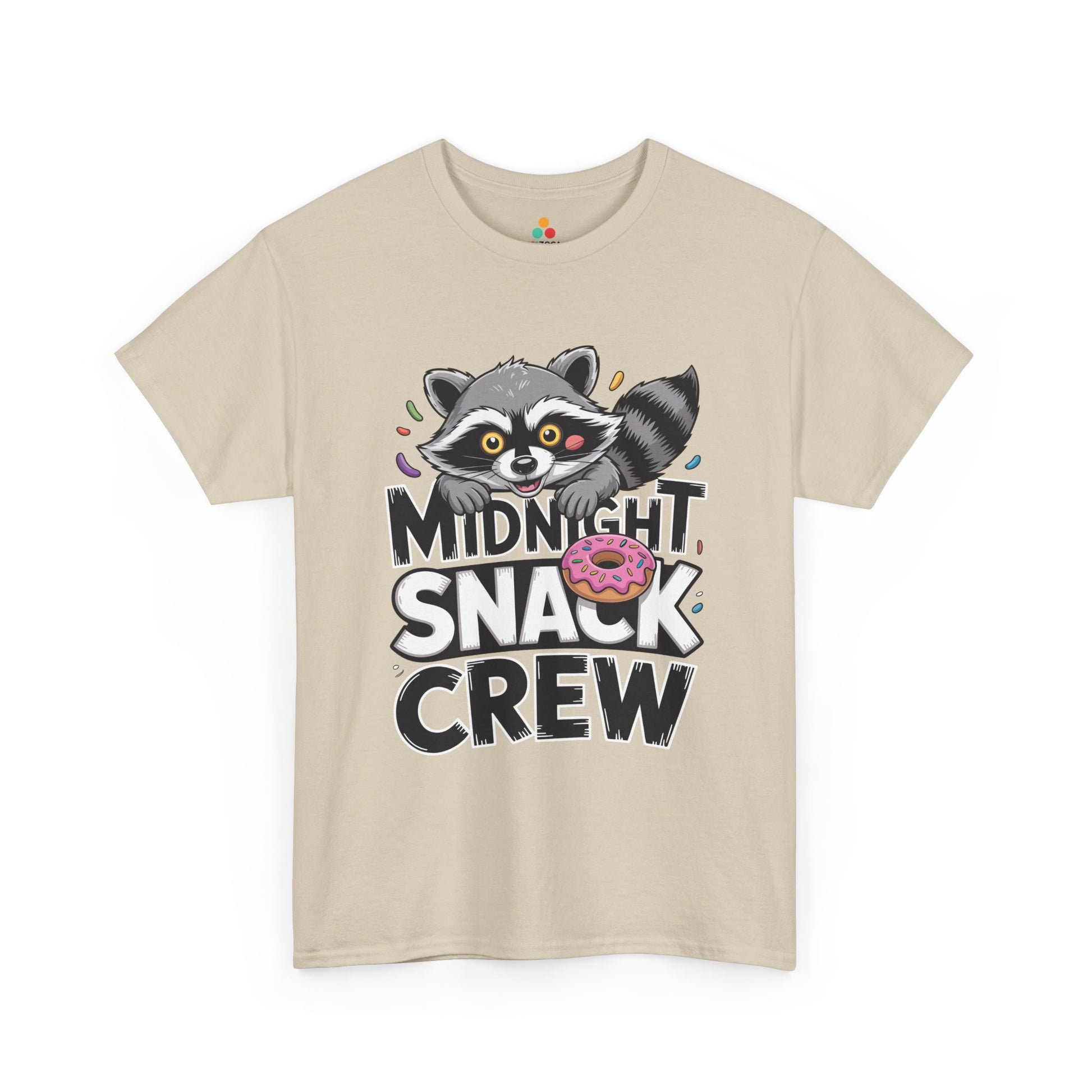 Midnight Snack Crew Raccoon Donut Funny Unisex T-shirt Cute Meme | TEEZOCA 