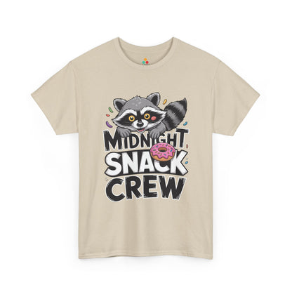 Midnight Snack Crew Raccoon Donut Funny Unisex T-shirt Cute Meme | TEEZOCA 
