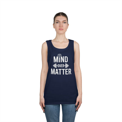 Mind Over Matter Gym Typography Unisex Tank Top for Motivated Lifters | TEEZOCA 