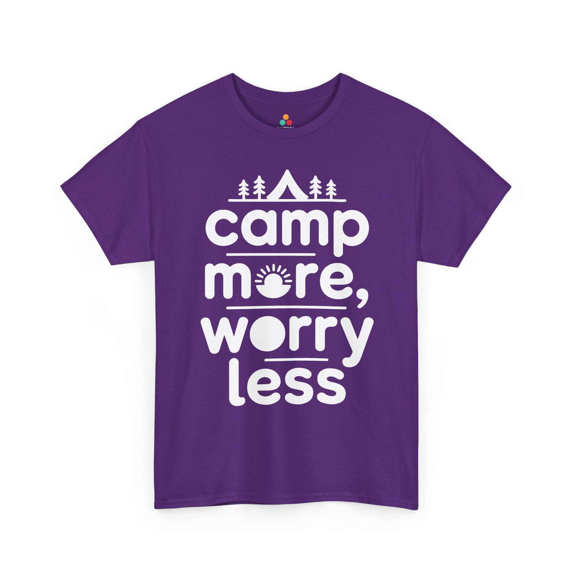 Camp More Worry Less Outdoor Adventure Unisex T-shirt | TEEZOCA 