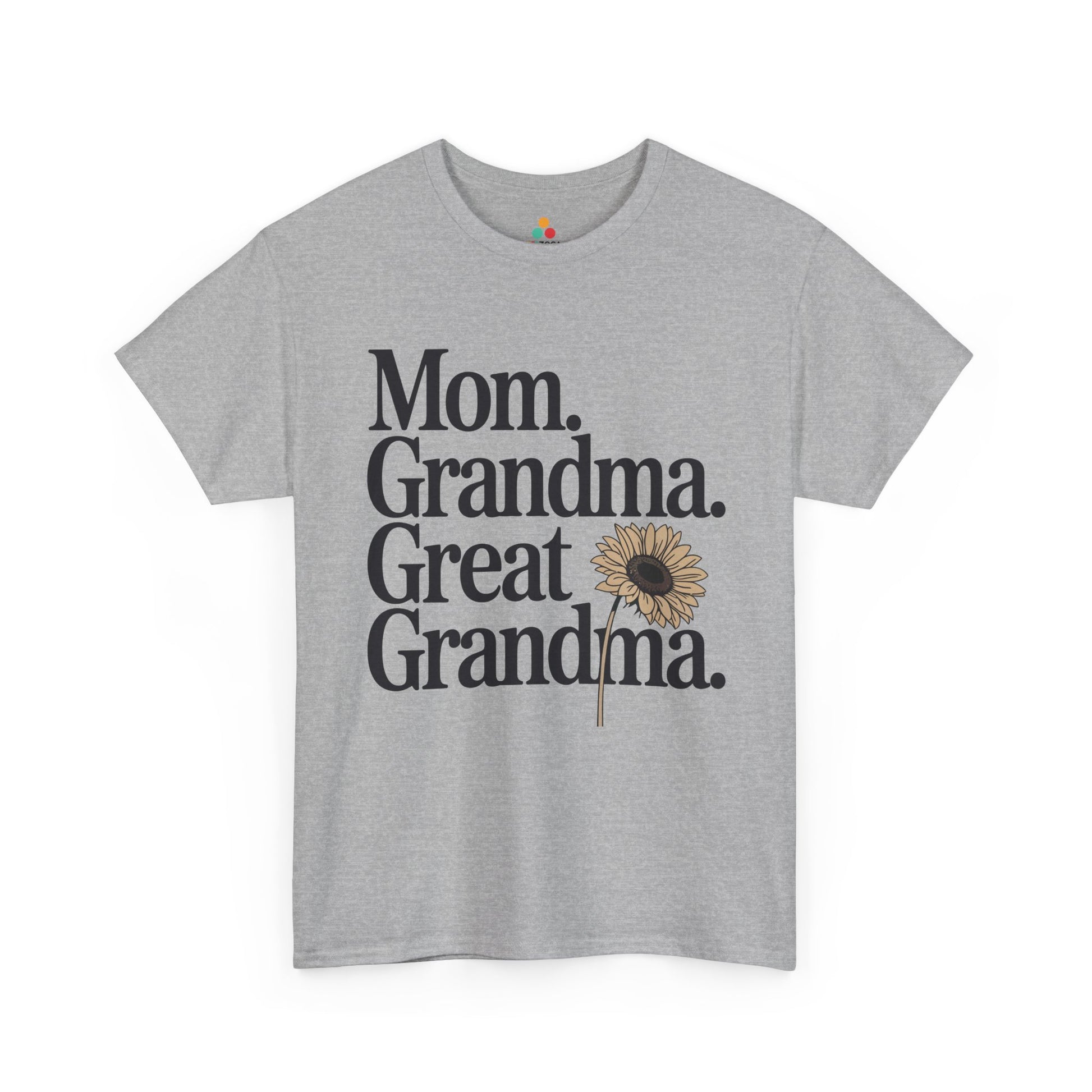 Mom Grandma Great Grandma Women's T-shirt Sunflower Mother's Day Gift | TEEZOCA 