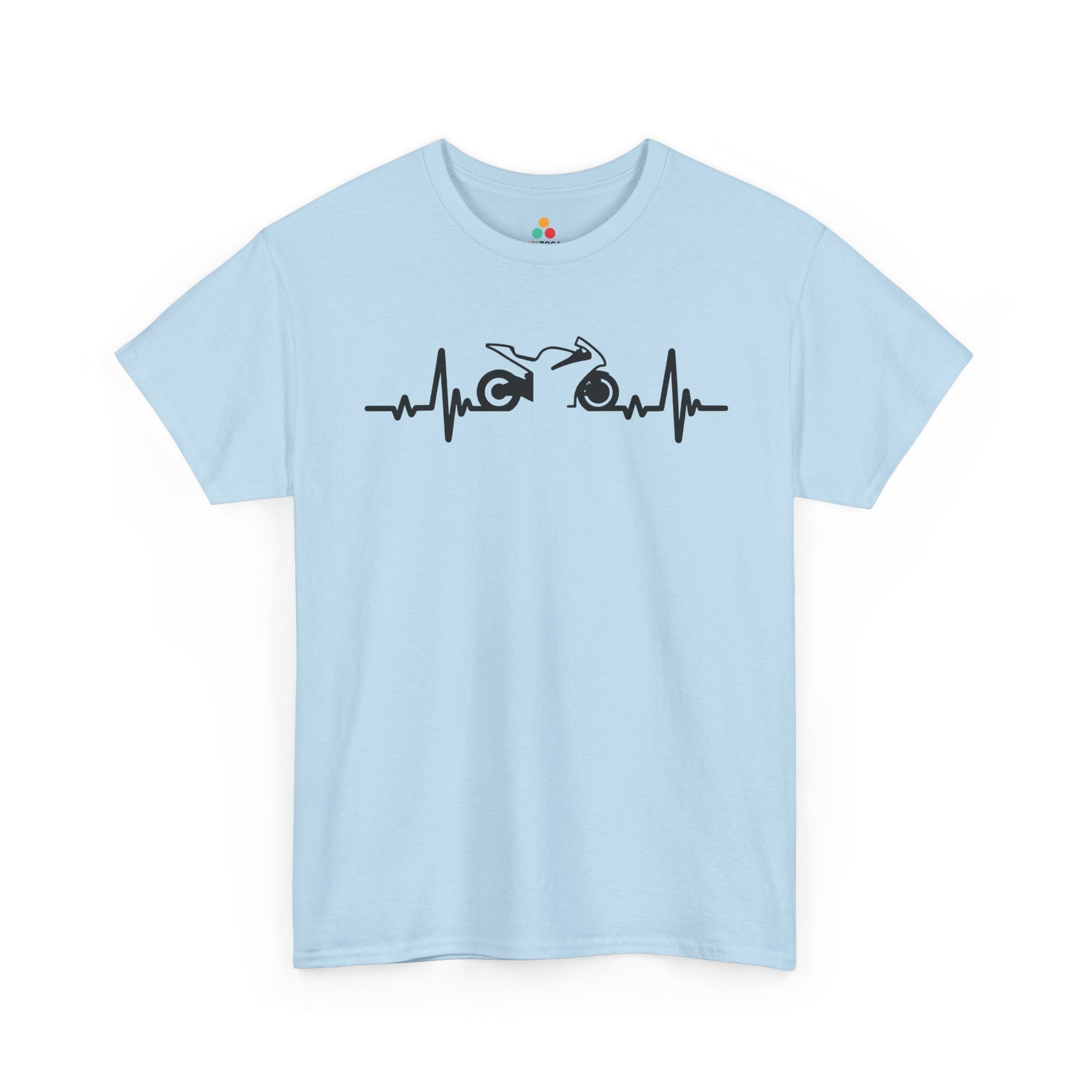 Minimalist Motorcycle Heartbeat Graphic Unisex T-shirt | TEEZOCA 