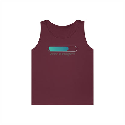 Work in Progress Unisex Tank Top for Growth Mindset and Everyday Streetwear | TEEZOCA 
