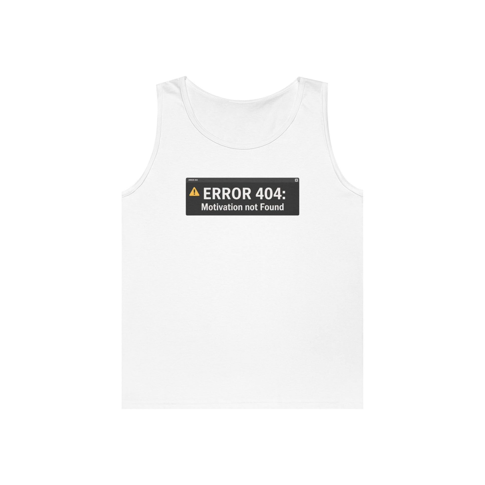 Error 404 Motivation Not Found Unisex Tank Top for Funny Gym Streetwear | TEEZOCA 