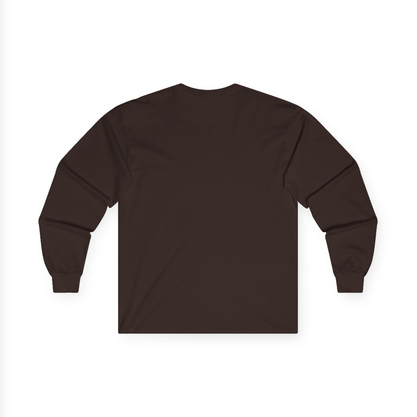 TEEZOCA modern ocean wave illustration unisex long-sleeve t-shirt Brown long-sleeve shirt on a white background