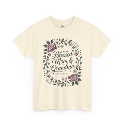 Blessed Mom & Grandma Women's T-shirt Mother's Day Gift Floral | TEEZOCA 