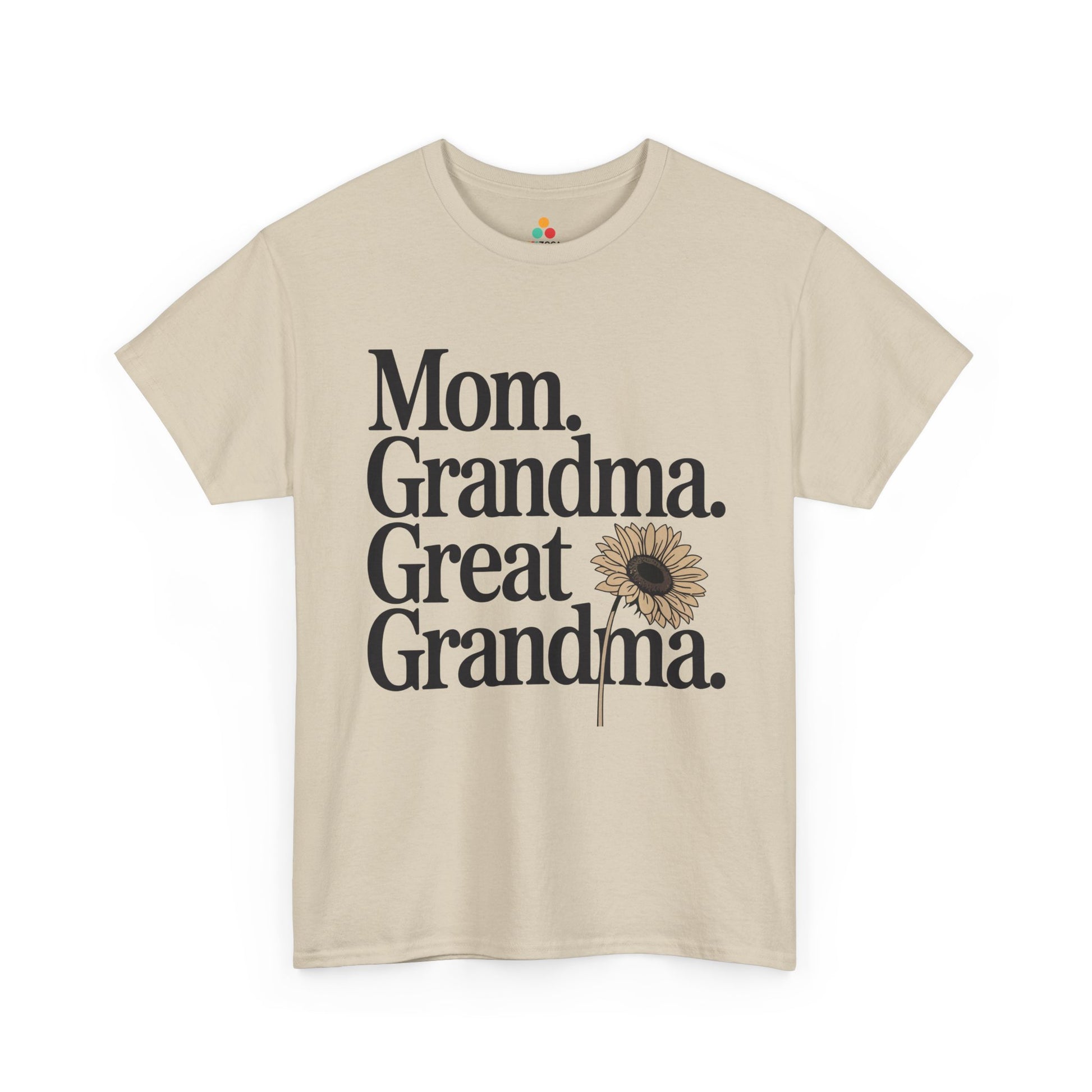 Mom Grandma Great Grandma Women's T-shirt Sunflower Mother's Day Gift | TEEZOCA 