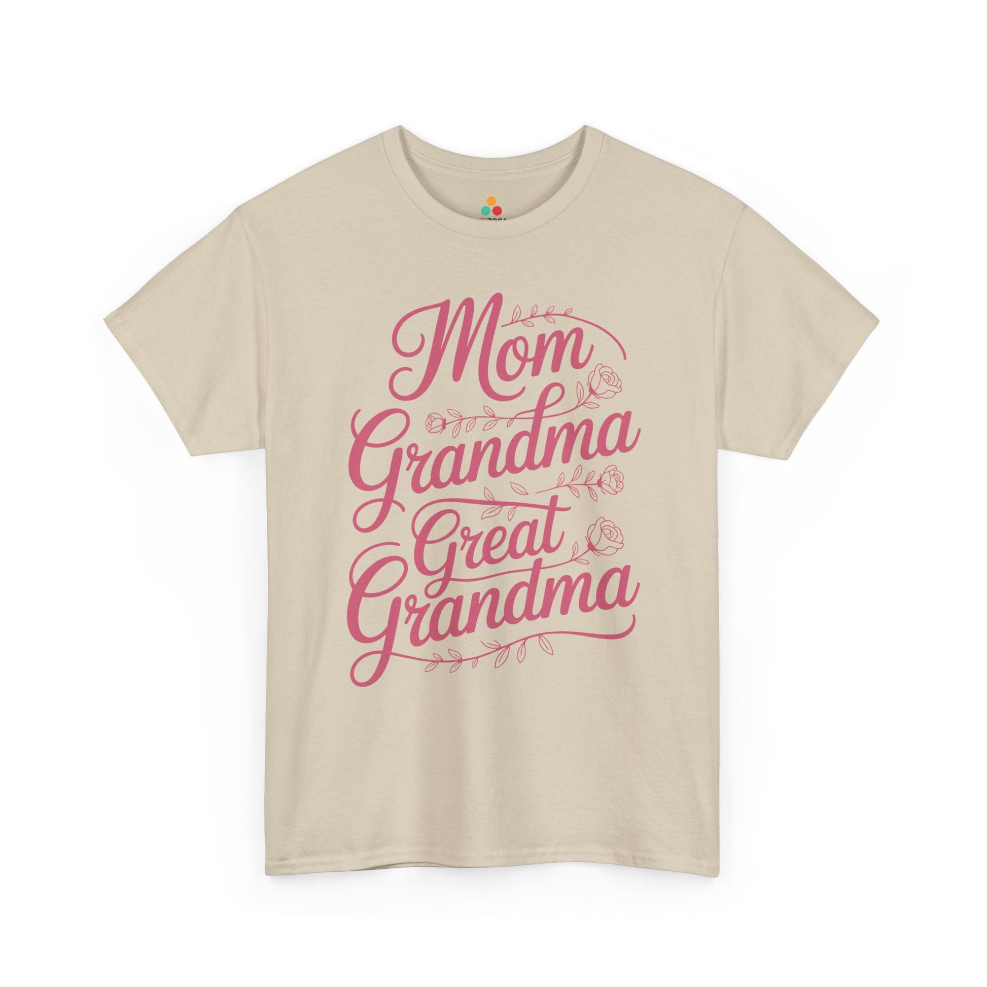 Mom Grandma Great Grandma Women's T-shirt Mother's Day Gift Floral | TEEZOCA 