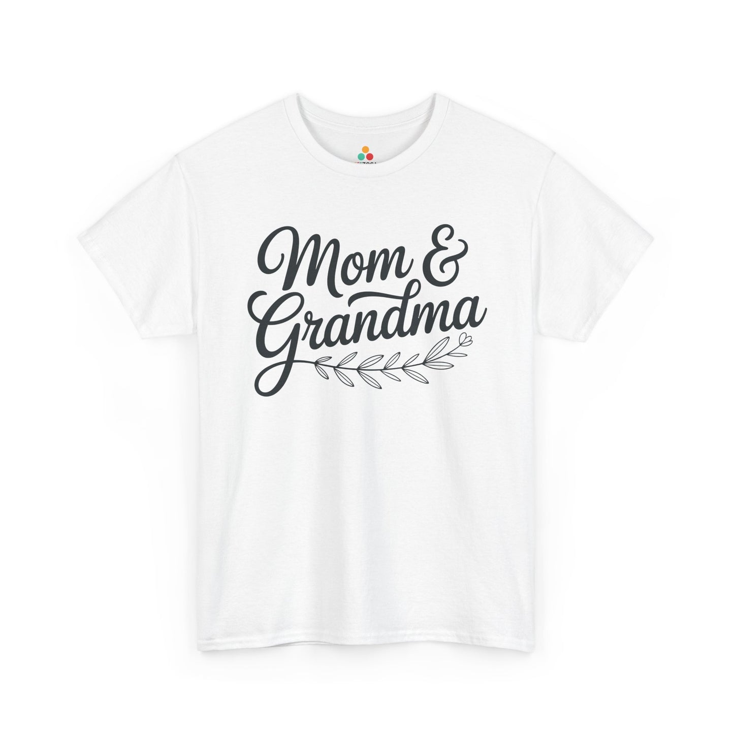 Mom & Grandma Women's T-shirt Minimal Script Mother's Day Gift | TEEZOCA 