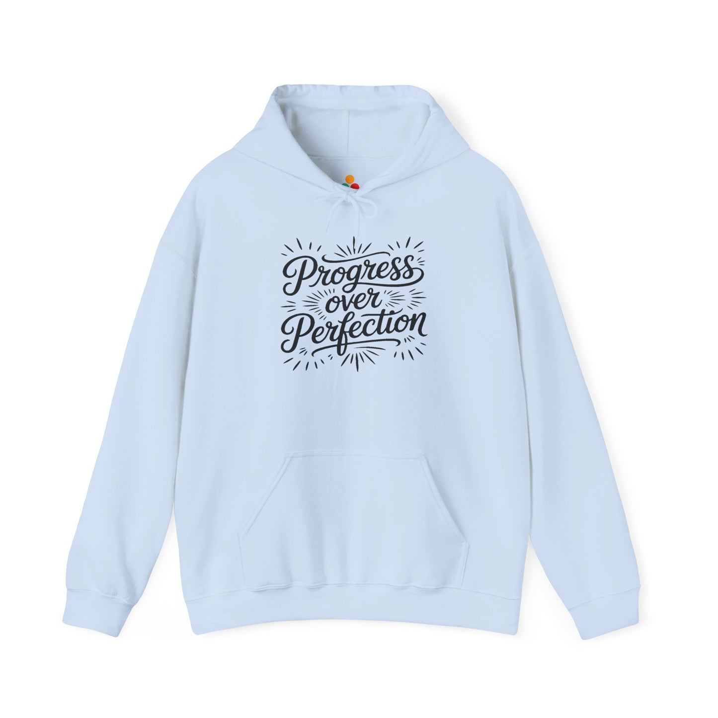 TEEZOCA motivational Progress Over Perfection Unisex Heavy Blend Hoodie