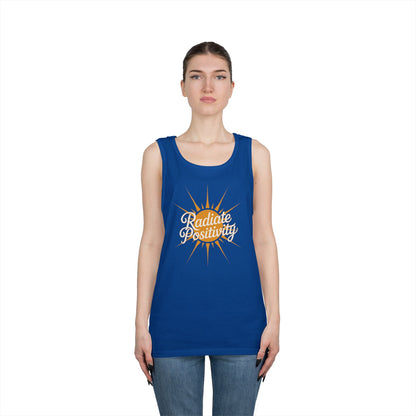 Radiate Positivity Unisex Tank Top for Uplifting Summer Streetwear Style | TEEZOCA 