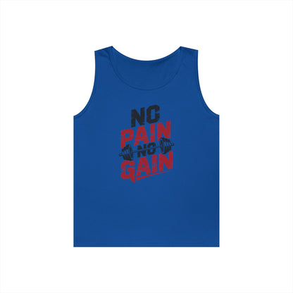 No Pain No Gain Unisex Tank Top for Gym Motivation and Streetwear Style | TEEZOCA 