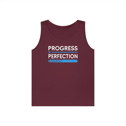 Progress Over Perfection Unisex Tank Top for Motivation and Everyday Streetwear | TEEZOCA 