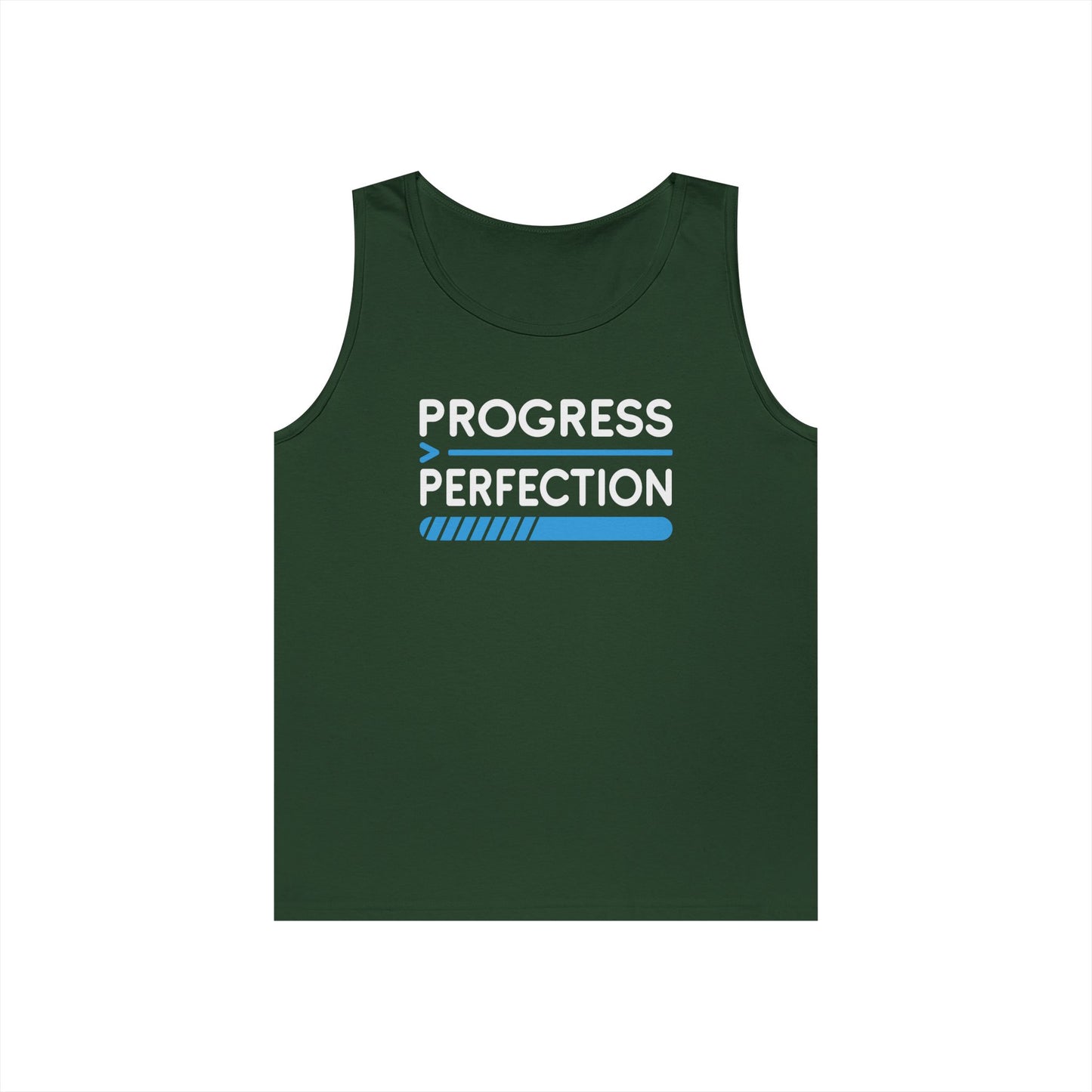 Progress Over Perfection Unisex Tank Top for Motivation and Everyday Streetwear | TEEZOCA 