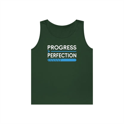 Progress Over Perfection Unisex Tank Top for Motivation and Everyday Streetwear | TEEZOCA 