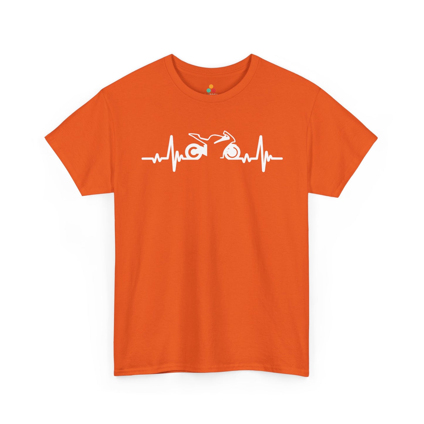Minimalist Motorcycle Heartbeat Graphic Unisex T-shirt | TEEZOCA 