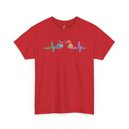 Motorcycle Heartbeat Rider Graphic Unisex T-shirt | TEEZOCA 