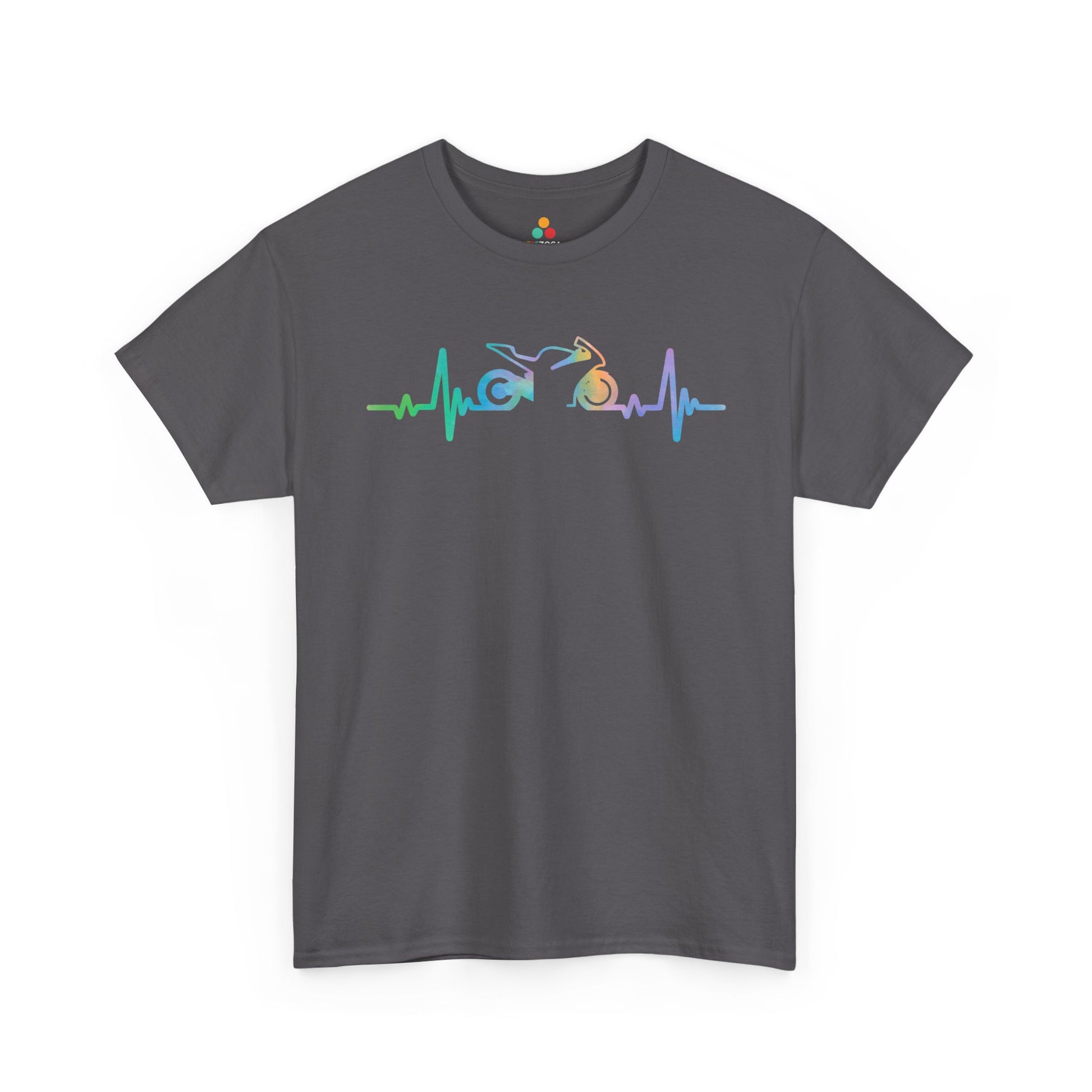Motorcycle Heartbeat Rider Graphic Unisex T-shirt | TEEZOCA 