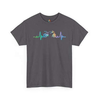 Motorcycle Heartbeat Rider Graphic Unisex T-shirt | TEEZOCA 