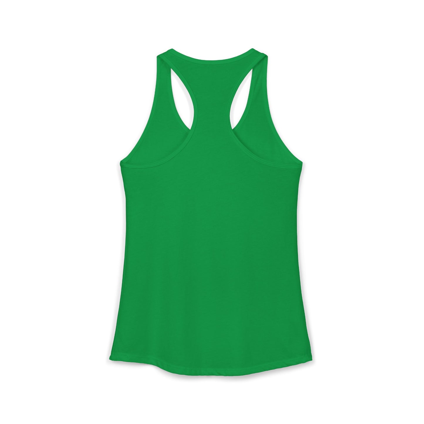 TEEZOCA namaste all day women’s tank top yoga mandala design Green tank top on a white background
