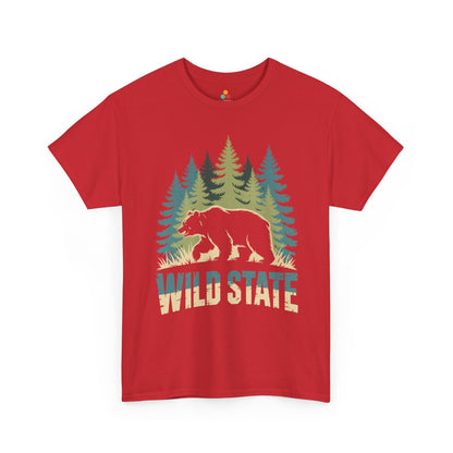 Wild State Bear Graphic Nature Unisex T-shirt | TEEZOCA 