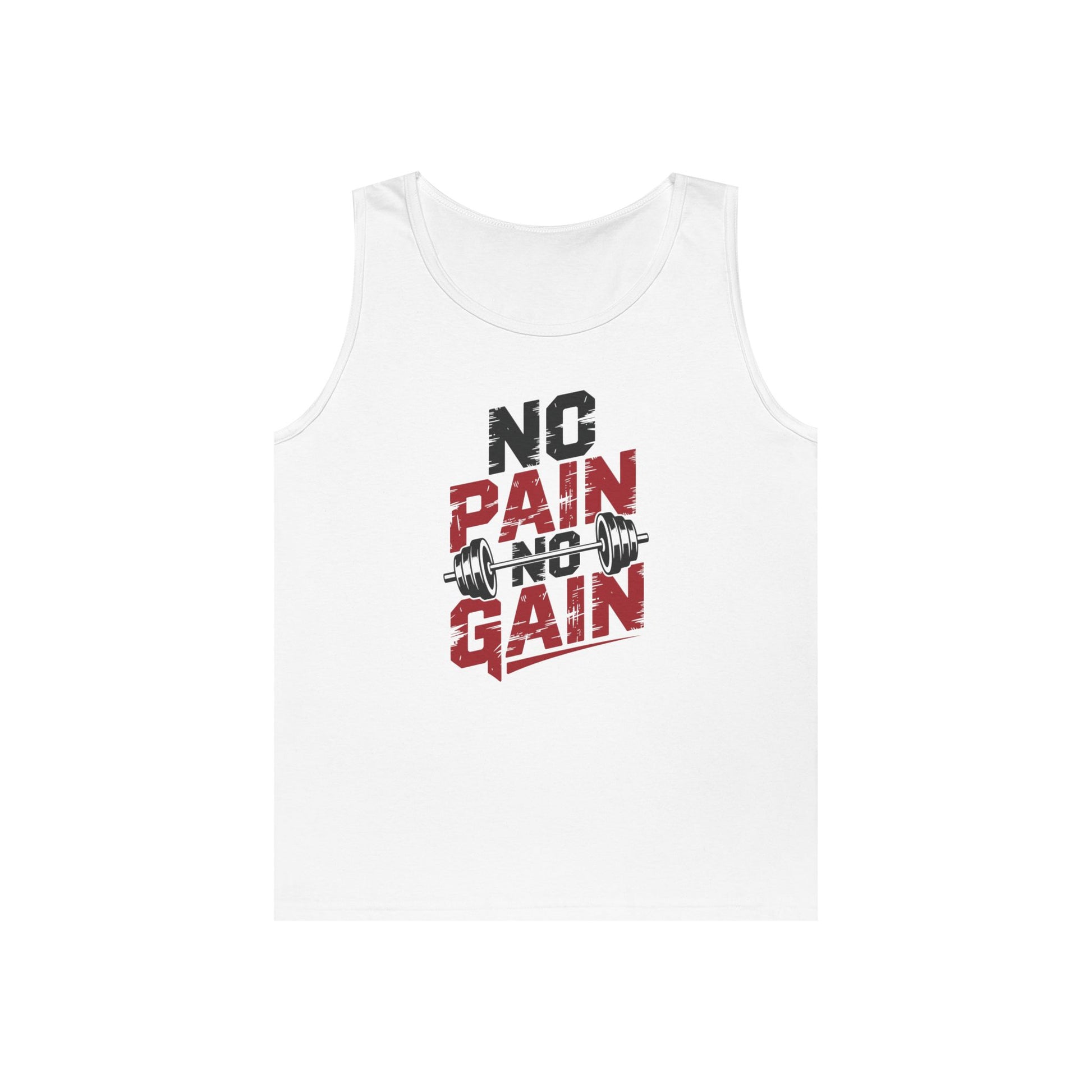 No Pain No Gain Unisex Tank Top for Gym Motivation and Streetwear Style | TEEZOCA 