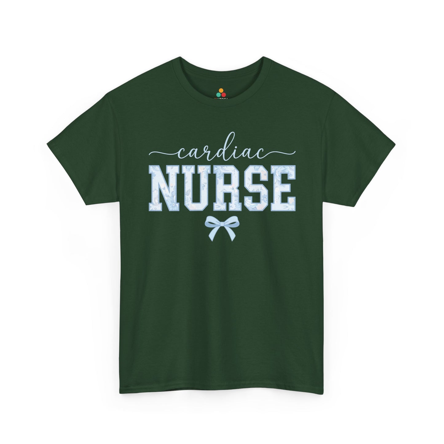 Cardiac Nurse Floral Aesthetic Unisex T-shirt Gift for Nurses | TEEZOCA 