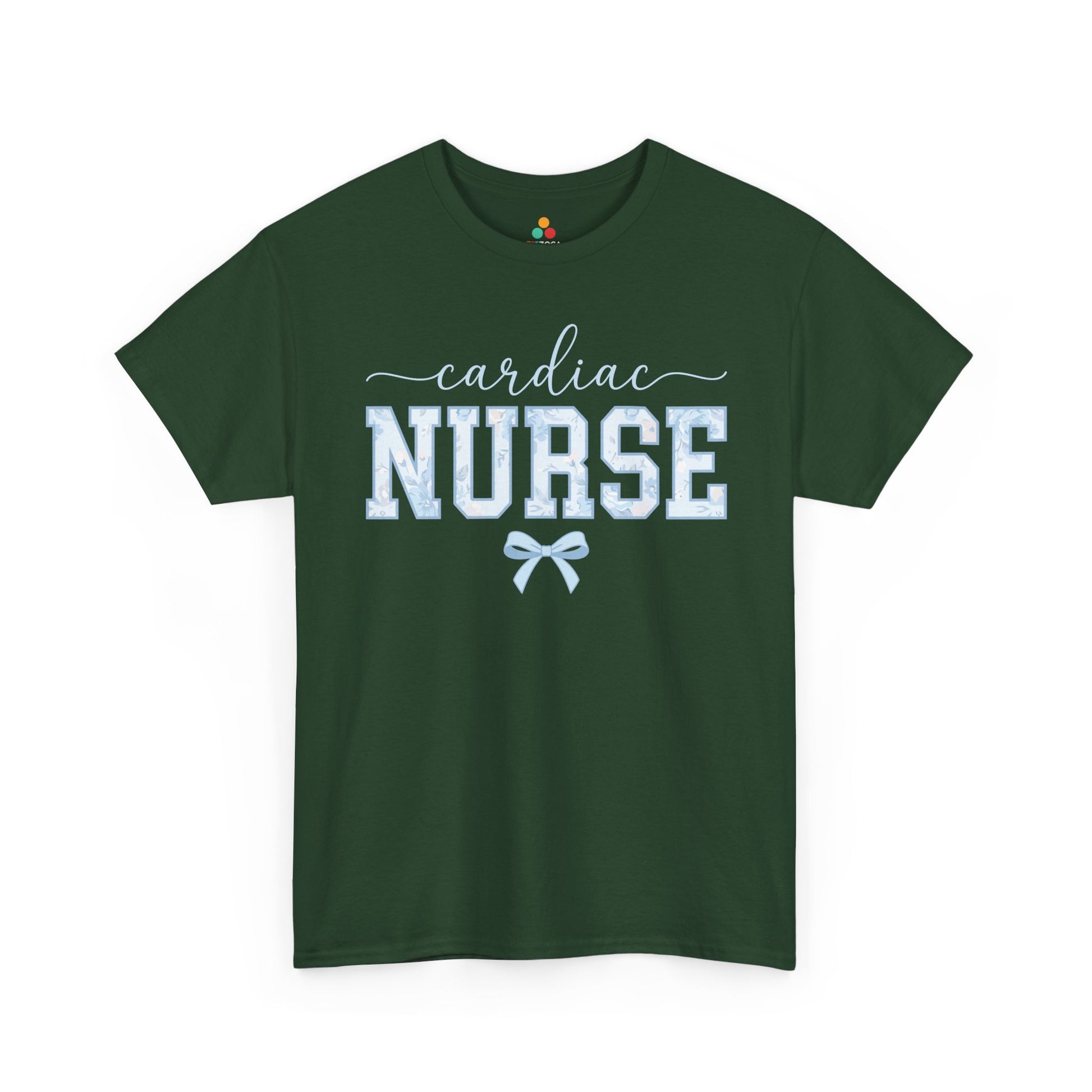 Cardiac Nurse Floral Aesthetic Unisex T-shirt Gift for Nurses | TEEZOCA 