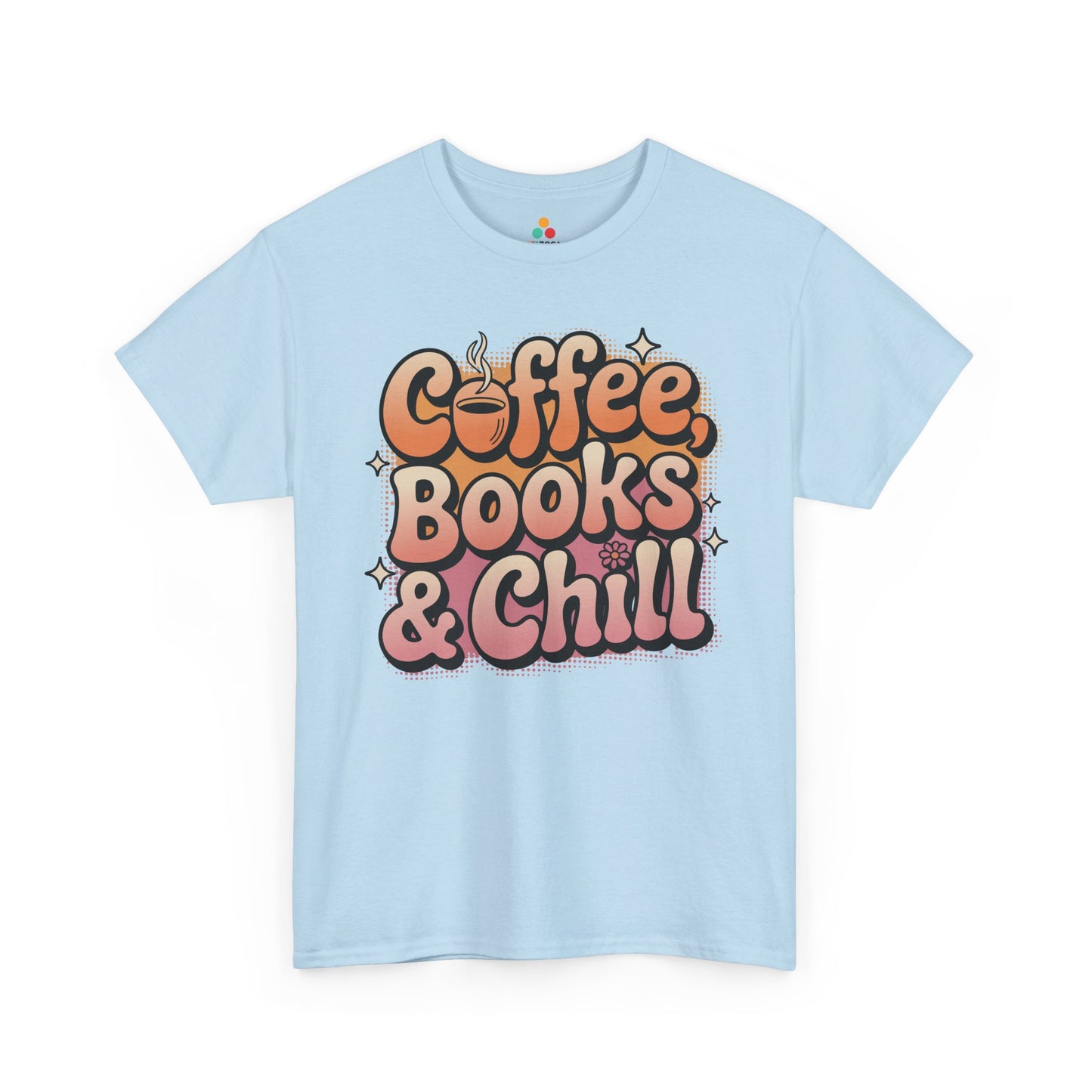 Coffee Books & Chill Retro Aesthetic Unisex T-shirt | TEEZOCA 