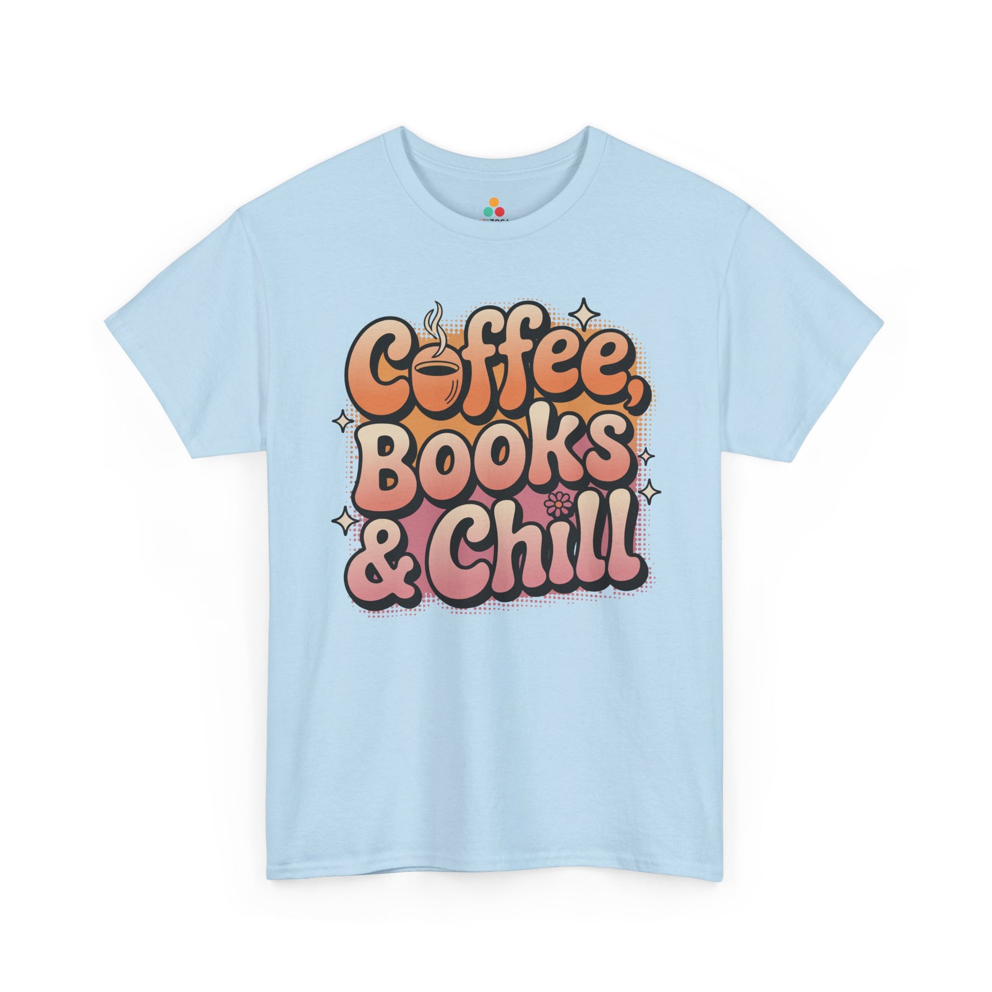 Coffee Books & Chill Retro Aesthetic Unisex T-shirt | TEEZOCA 
