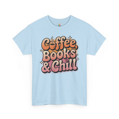 Coffee Books & Chill Retro Aesthetic Unisex T-shirt | TEEZOCA 