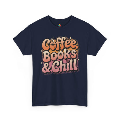 Coffee Books & Chill Retro Aesthetic Unisex T-shirt | TEEZOCA 