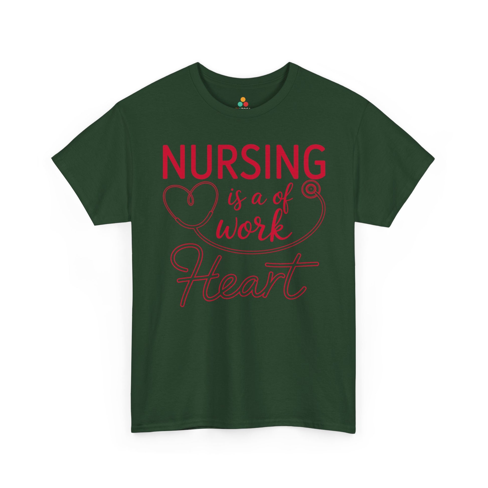 Nursing Is A Work of Heart — Nurse Unisex T-Shirt | TEEZOCA 