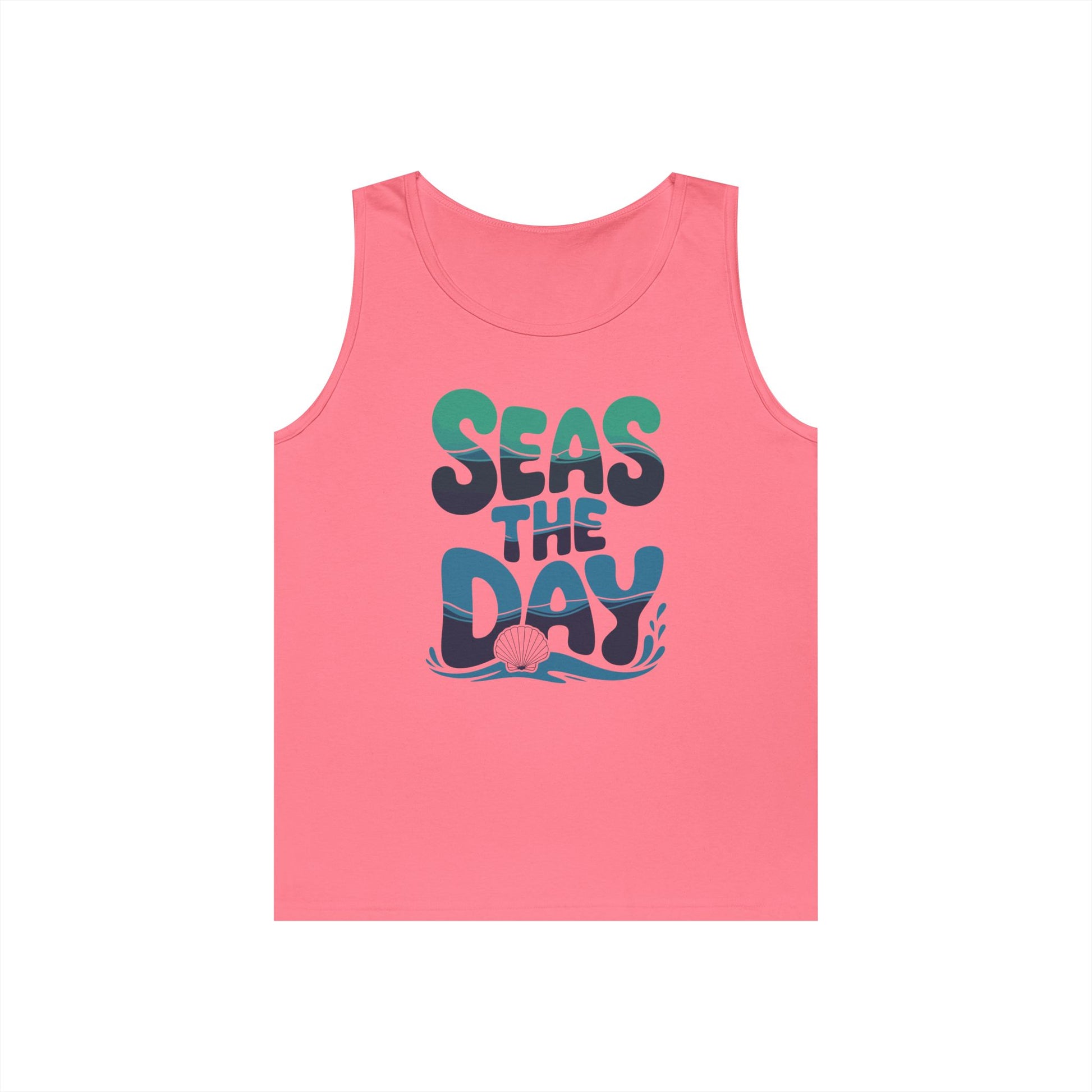 TEEZOCA ocean theme Unisex Tank Top expressing seaside adventure lifestyle Seas the Day Unisex Tank Top – Ocean Inspired Summer Beach Streetwear | TEEZOCA 