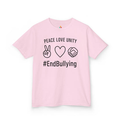 Peace Love Unity #EndBullying Orange Unity Day Kids T-shirt | TEEZOCA 