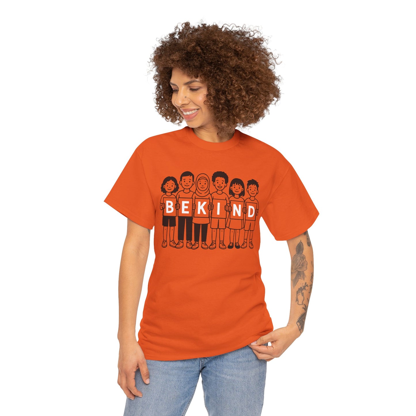 TEEZOCA orange anti-bullying Unisex T-shirt promoting unity and kindness Unity Day Be Kind Anti-Bullying Orange Unisex T-shirt | TEEZOCA 