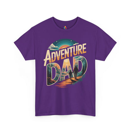 TEEZOCA outdoor adventure dad silhouette Unisex T-shirt Adventure Dad Hiking Sunset Graphic Unisex T-shirt | TEEZOCA 