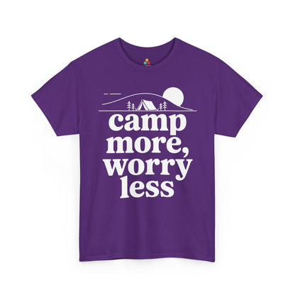 Camp More Worry Less Outdoor Adventure Unisex T-shirt | TEEZOCA 