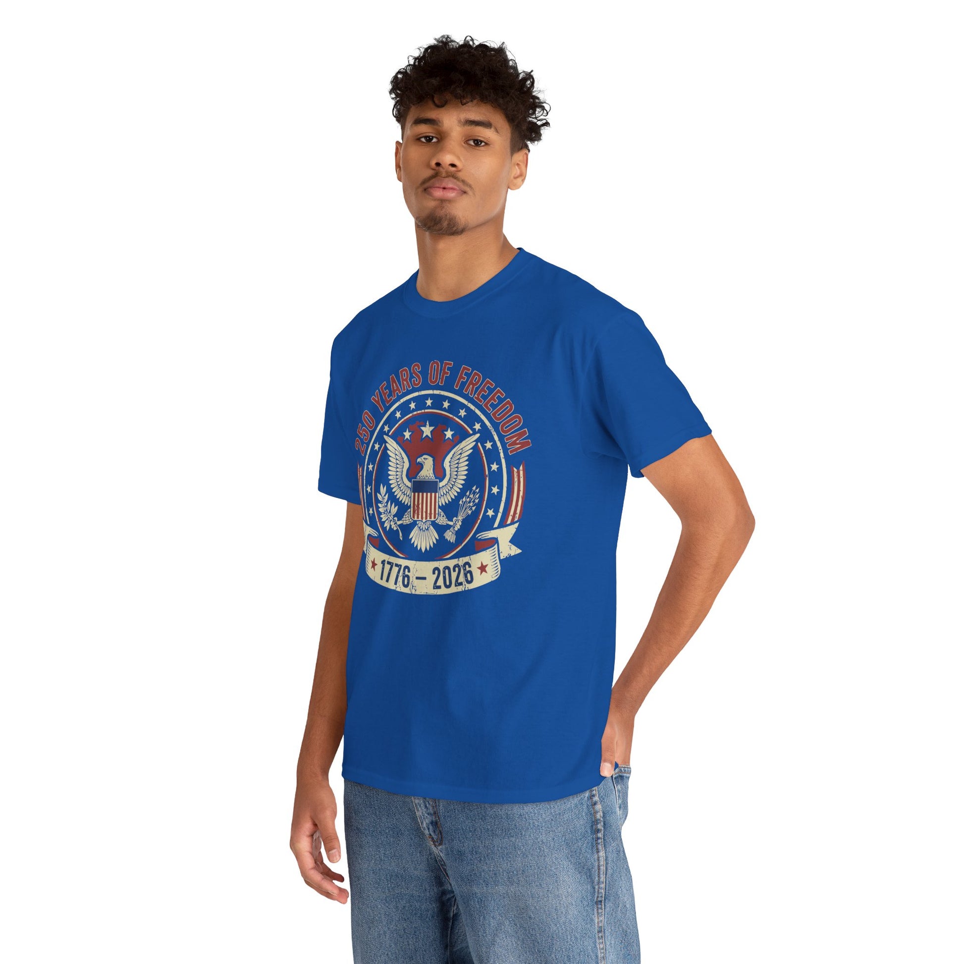 250 Years of Freedom 1776–2026 Vintage Eagle Unisex T-shirt Gift | TEEZOCA 