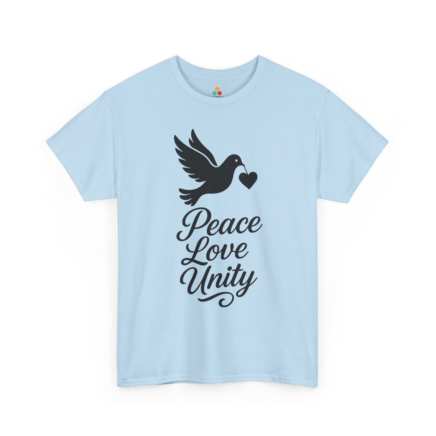 TEEZOCA peace and kindness message Unisex T-shirt with dove design Peace Love Unity Unisex T-shirt for Unity Day Kindness Awareness | TEEZOCA 