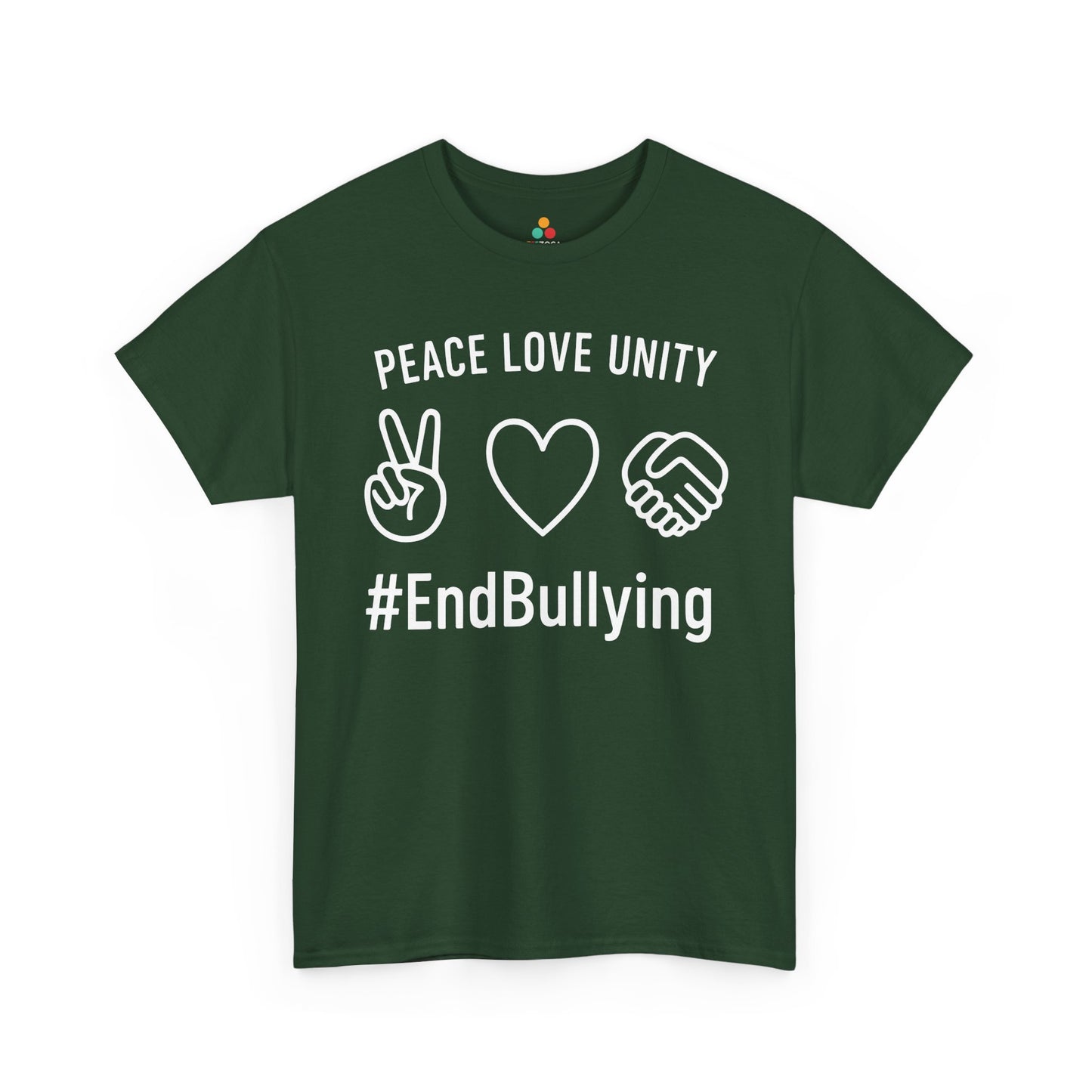 TEEZOCA peace love unity symbols Unisex T-shirt anti-bullying awareness Peace Love Unity Unisex T-shirt for Unity Day Anti-Bullying Awareness | TEEZOCA 
