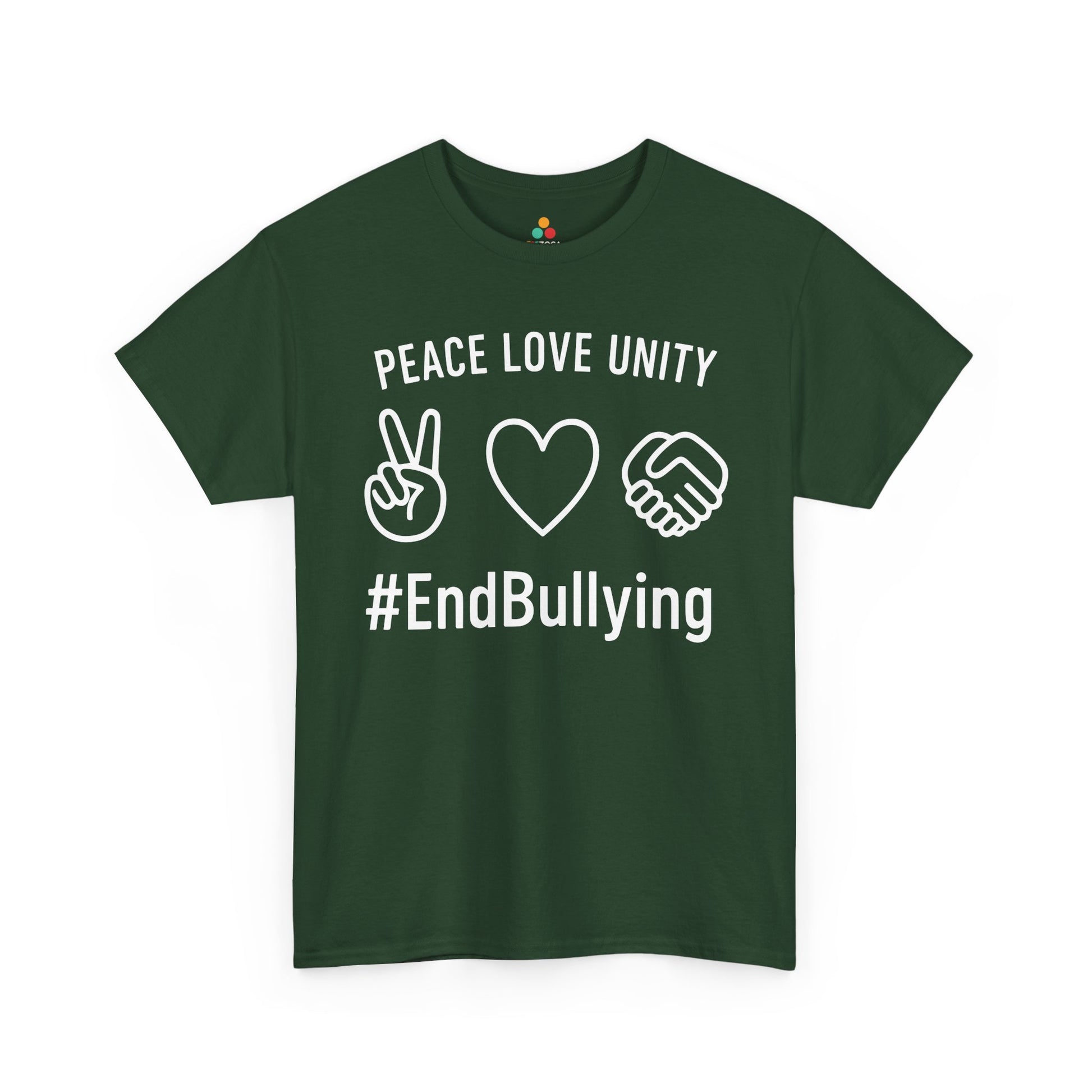 TEEZOCA peace love unity symbols Unisex T-shirt anti-bullying awareness Peace Love Unity Unisex T-shirt for Unity Day Anti-Bullying Awareness | TEEZOCA 