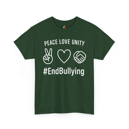 TEEZOCA peace love unity symbols Unisex T-shirt anti-bullying awareness Peace Love Unity Unisex T-shirt for Unity Day Anti-Bullying Awareness | TEEZOCA 