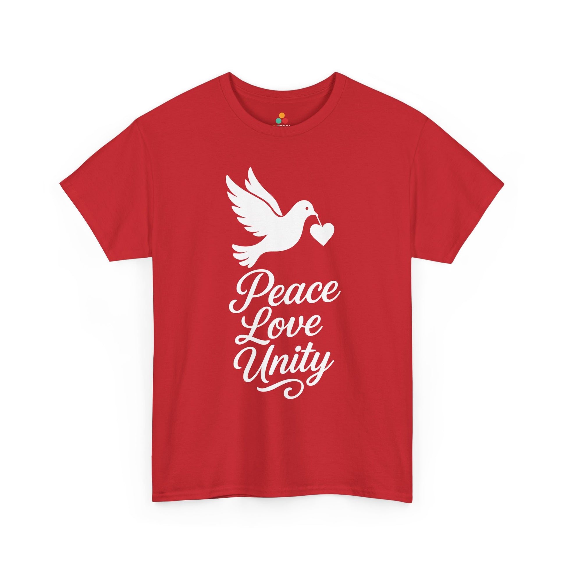 TEEZOCA peace love unity typography Unisex T-shirt lifestyle fashion Peace Love Unity Unisex T-shirt for Unity Day Kindness Awareness | TEEZOCA 