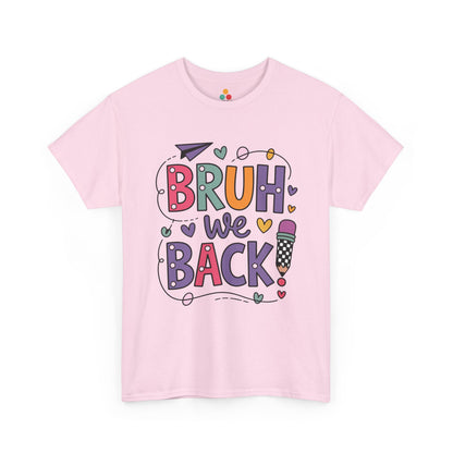 TEEZOCA pink cute first day school T-shirt flat.