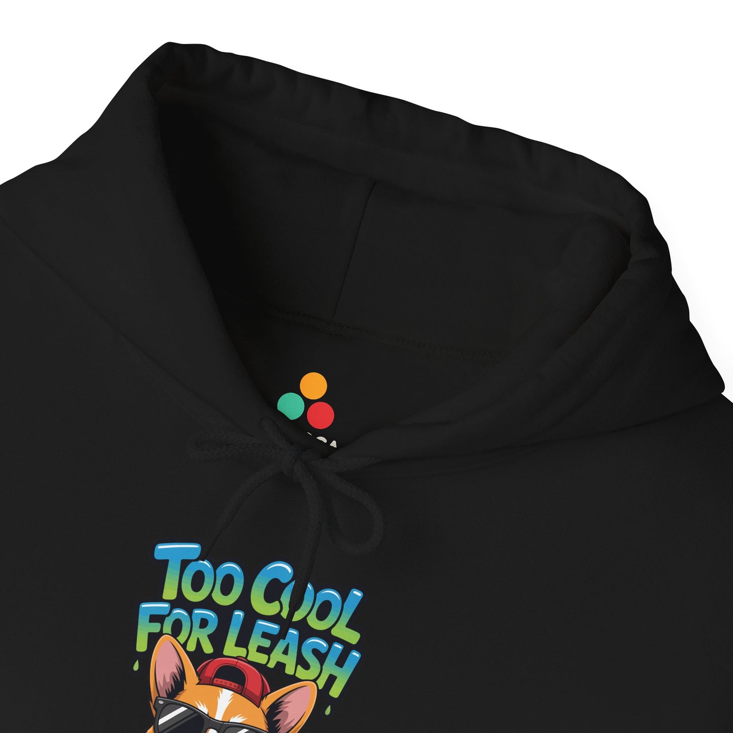 Too Cool For Leash Corgi Graphic Unisex Heavy Blend Hoodie | TEEZOCA 