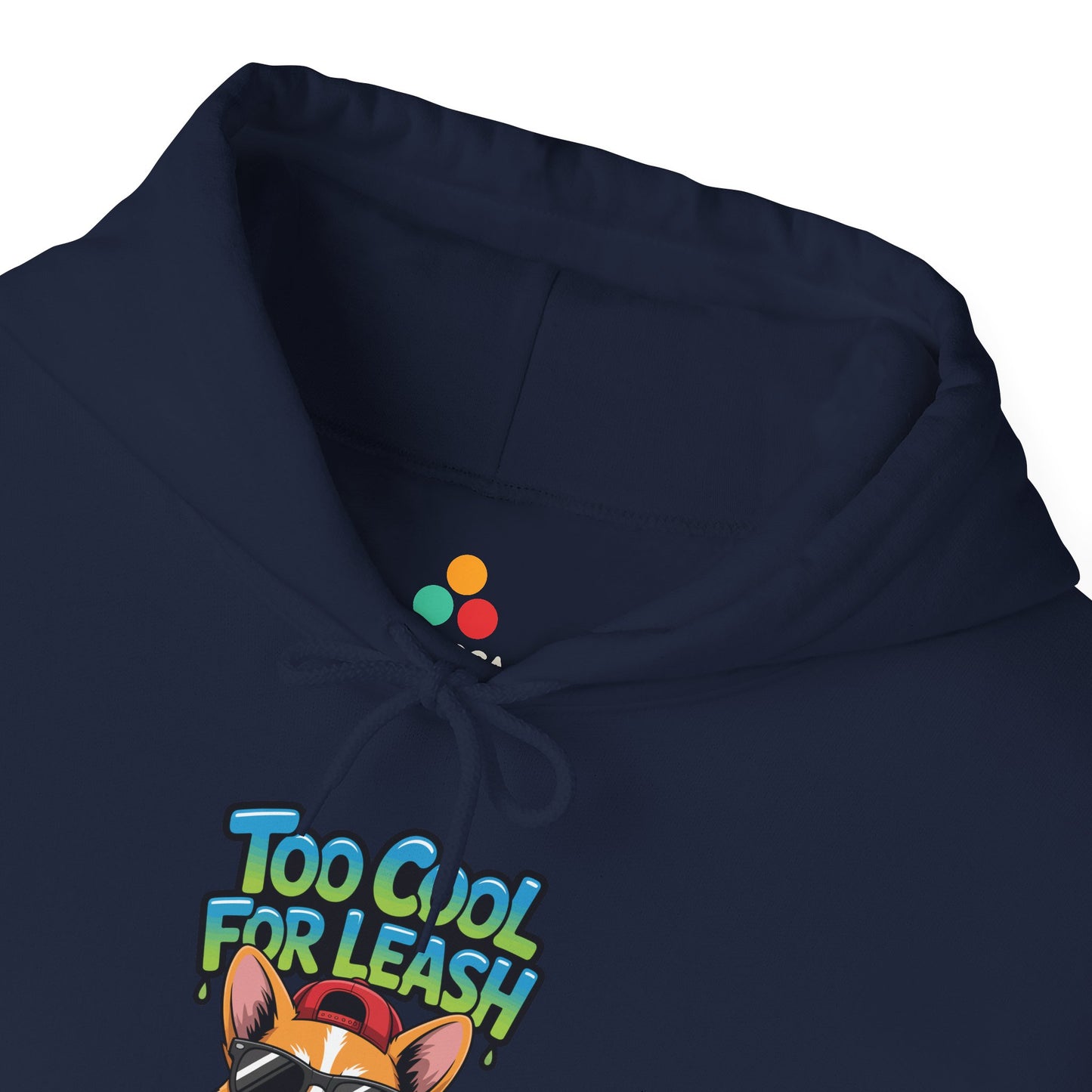 Too Cool For Leash Corgi Graphic Unisex Heavy Blend Hoodie | TEEZOCA 