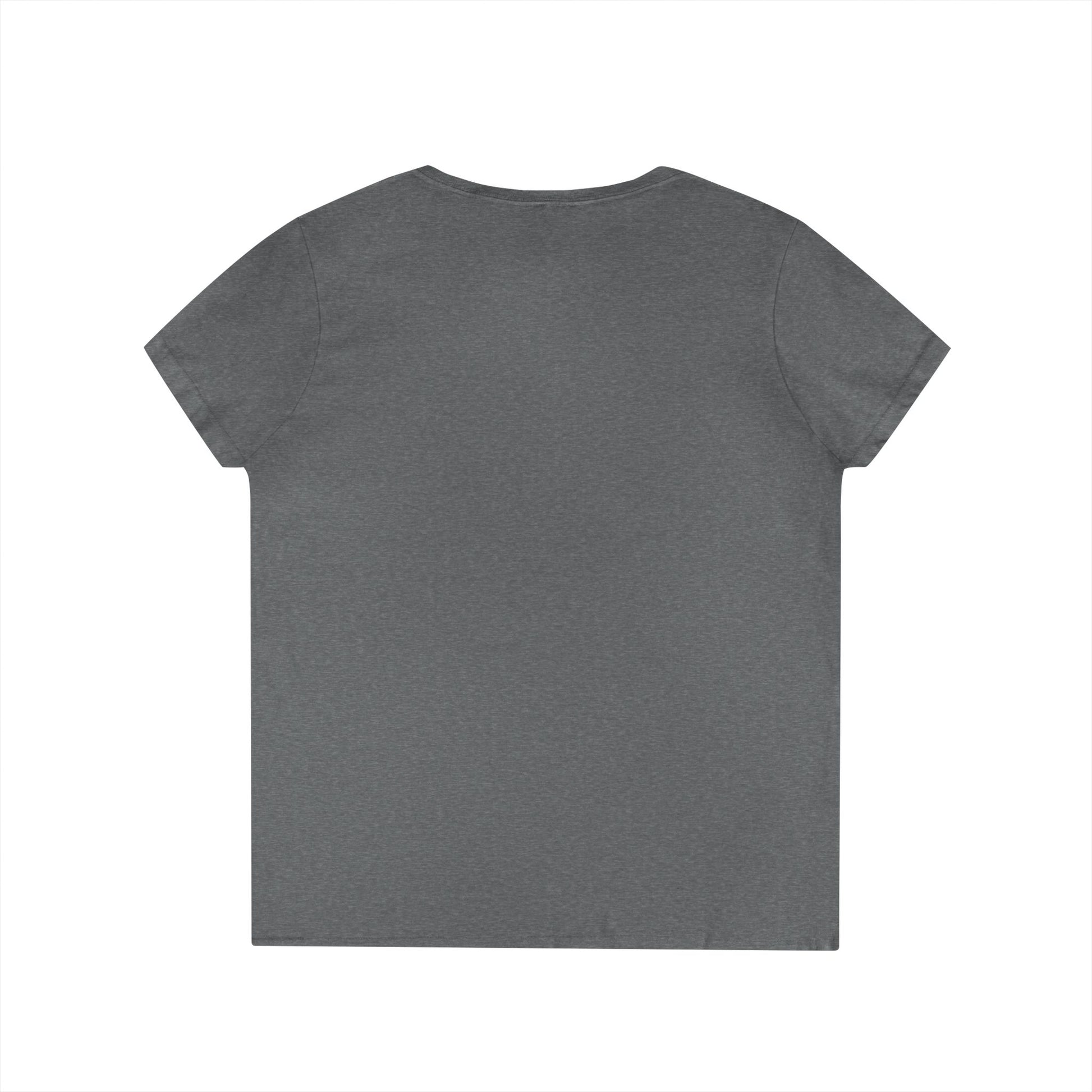 Cosmic Energy Happy Mushroom Graphic V-Neck T-Shirt for Women | TEEZOCA 