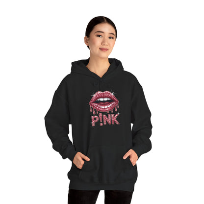 TEEZOCA pop art lips Heavy Blend Hoodie modern streetwear look

