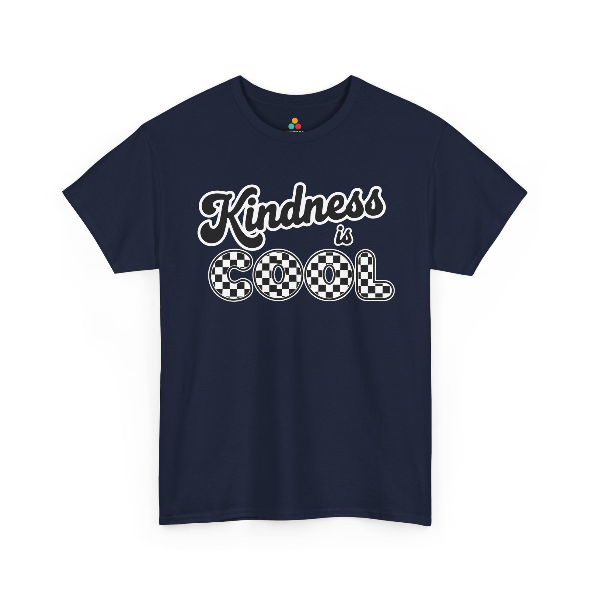 TEEZOCA positive message Unisex T-shirt kindness is cool text art Kindness Is Cool Unisex T-Shirt | Unity Day Positive Message Tee | TEEZOCA 